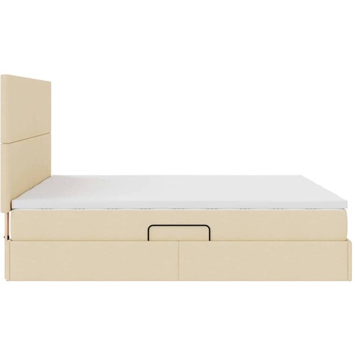  Krevet s od storage s uzglavljem Krema 180 x 200 cm Lažna koža Slike