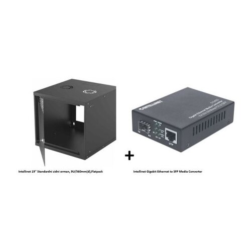Intellinet 19'' zidni orman,9U/560mm(d)+PDU+Media Convert. ( 0001413294 ) Cene