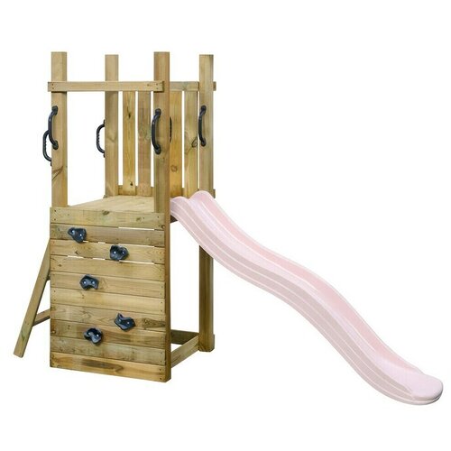 Swing King Otro&scaron;ki igralni stolp Irma S (Do x &Scaron; x V: 235 x 70 x 175 mm, Pastelno roza tobogan) Cene
