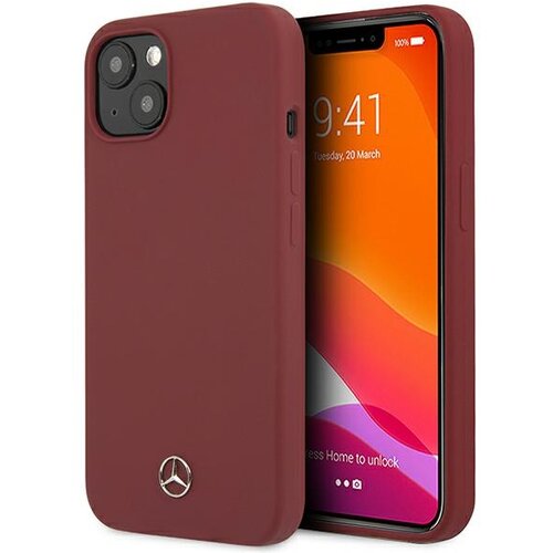 Mercedes MEHCP13MSILRE IPHONE 13 / 14 / 15 6.1 CZERWONY/RED HARDCASE SILICONE LINE, (21898684) Cene