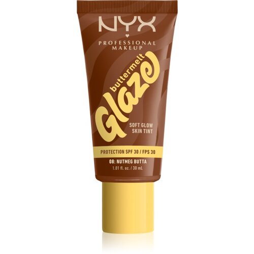 NYX Professional Makeup Buttermelt Glaze posvetlitveni tonirani fluid SPF 30 odtenek 08 Nutmeg Butta ml Cene