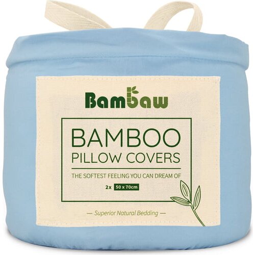 Bambaw Prevleke za blazine iz bambusa 50 x 70 cm, 2-​delni set - Light Blue Cene
