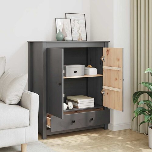  Visoka komoda siva 83 x 41,5 x 100 cm od masivne borovine Cijene