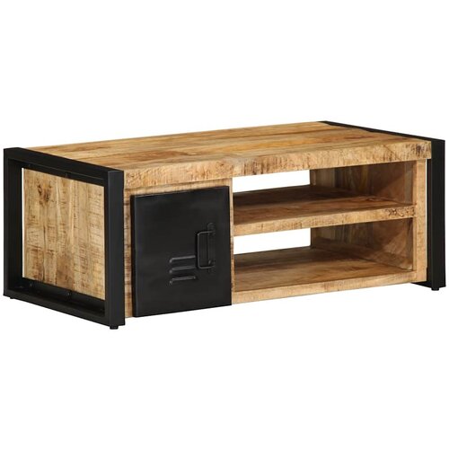 Maison Chic Kava miza - kavna mizica - Nizka mizica 90x50x36 cm Masivni neobdelan les Mango, (21755435) Slike