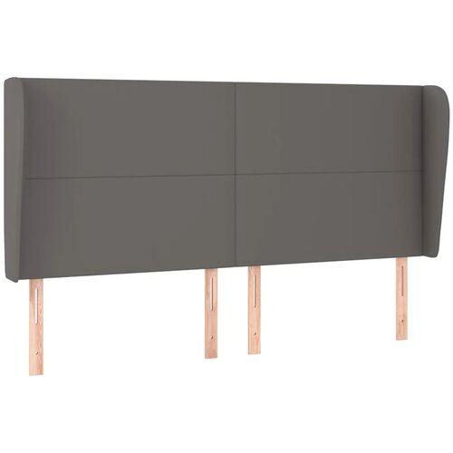 Maison Chic vzglavna omarica - nočna omarica - posteljna omarica z u&amp;scaron;esi sivo 163x23x118/128 cm umetno usnje, (21712394) Slike