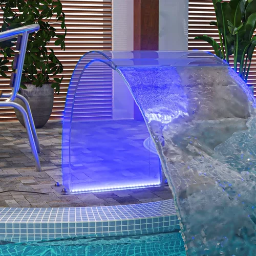 FONTANA za bazen s RGB LED svjetlima akrilna 50 cm