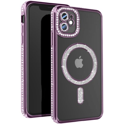 AVIZAR Diamantno ohišje za iPhone 11 Zaščita MagSafe Contour Strass, Vijolična, (5000010780) Cene
