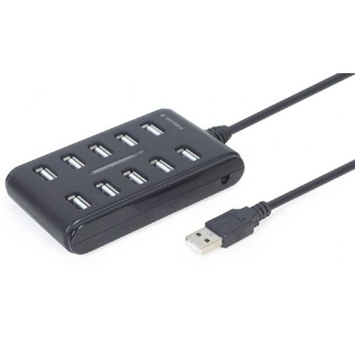 Gembird UHB-U2P10P-01 10-port USB 2.0 hub, black Slike
