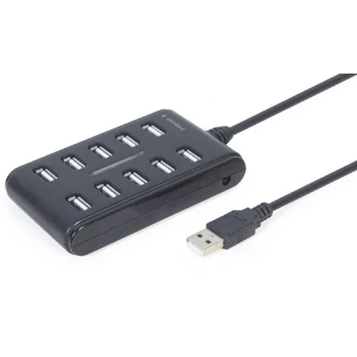 Gembird USB HUB 2.0 10-port black, GEMBIRD UHB-U2P10P-01