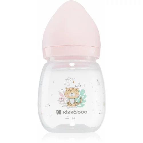 Kikka Boo Savanna Anti-colic Feeding Bottle bočica za bebe 3 m+ Pink 180 ml