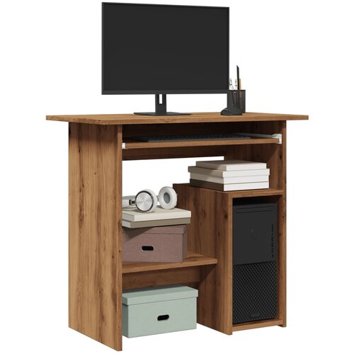 vidaXL Pisalna miza artisan hrast 80x45x74 cm inženirski les Cene