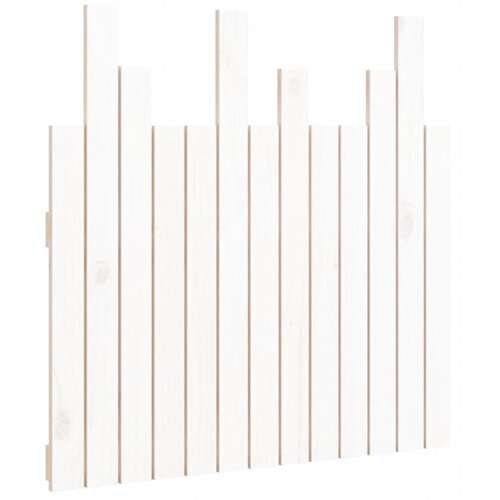  Zidno uzglavlje bijelo 82,5x3x80 cm od masivne borovine Slike