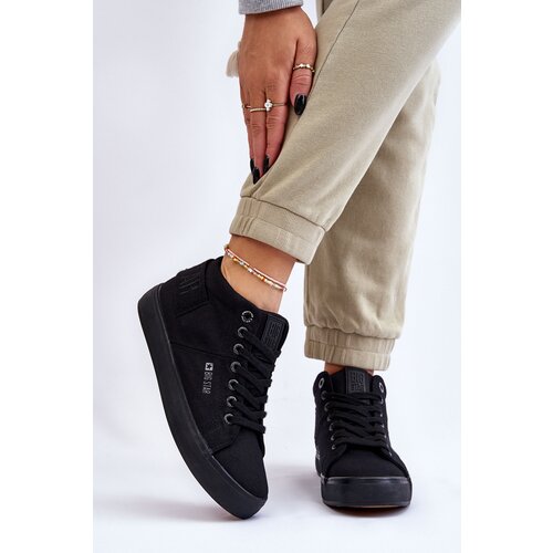 Big Star Women's Classic High Sneakers LL274001 Black Cene