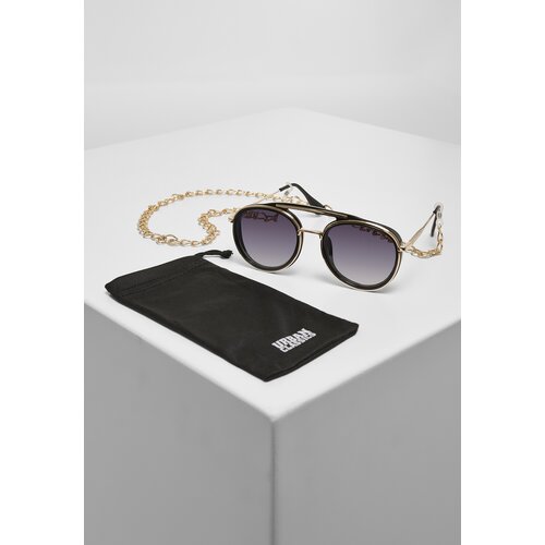 Urban Classics Accessoires Ibiza sunglasses with chain black/gold Cene