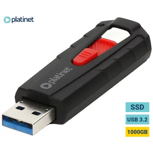 Platinet prenosni SSD disk, 1000 GB, USB 3.2 Gen2, 1000 MB/s