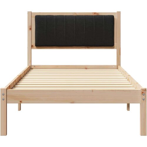 VidaXL krevetni okvir s tapiciranim uzglavljem crna 90 x 190 cm Slike