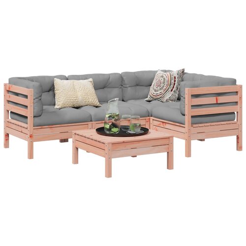  5-dijelni set vrtnih sofa od masivnog drva duglazije Smeđa Cene