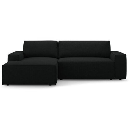Micadoni Črna raztegljiva kotna sedežna garnitura iz tkanine boucl&amp;eacute; (levi kot) Jodie &amp;ndash; Home Slike