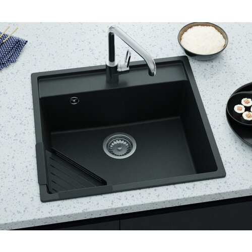 Sandonna sudopera selena crna mat 530x500/190 mm Slike