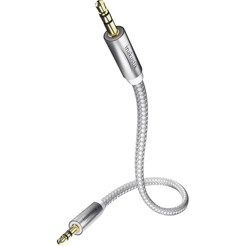Inakustik 0041010075 klinker avdio priključni kabel [1x 3\,5 mm banana mo&amp;scaron;ki konektor - 1x 3\,5 mm banana mo&amp;scaron;ki konektor] 0.75 m bela\, srebrna pozlačeni konektorji, (20431818) Slike