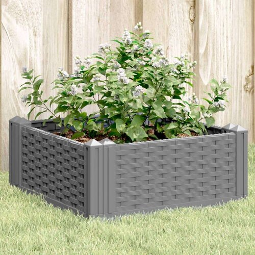  Vrtna sadilica s klinovima svjetlosiva 42 5 x 42 5 x 28 5 cm PP Cijene