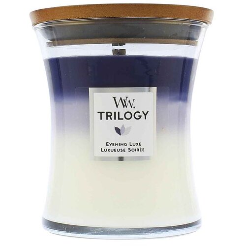 WoodWick Trilogy Evening Luxe di&amp;scaron;eča sveča 275 g Slike