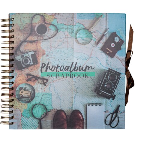 Grupo CRAPBOOK FOTO ALBUM 26X26CM 40 STRANI VINTAGE TRAVEL, (20874086) Slike