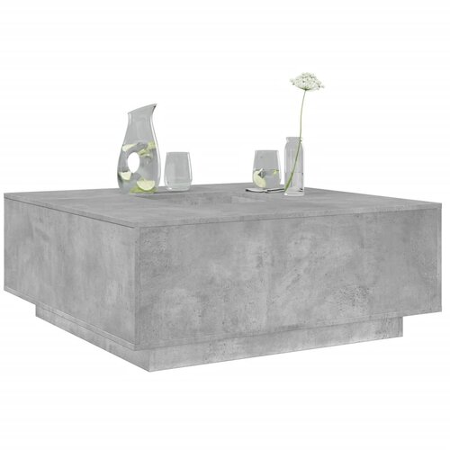 VidaXL Klubska mizica betonsko siva 100x100x40 cm inženirski les Slike