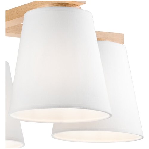 LAMKUR Plafonski luster ELLIE 5xE27/60W/230V bela/buk Slike