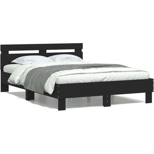  Okvir kreveta s uzglavljem i LED crni 120 x 200 cm Cene