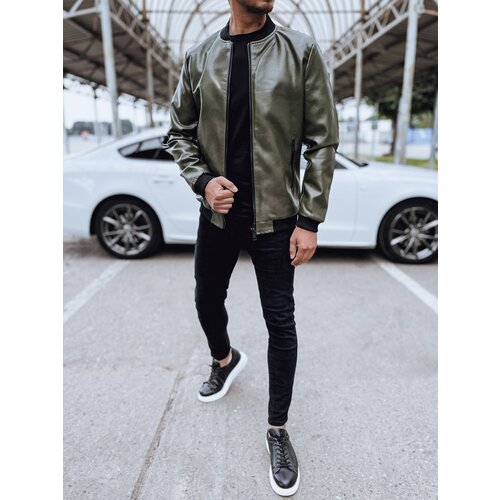 DStreet Men's leather bomber jacket green Cijene