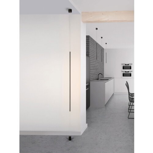 Nova Luce Mat črna aluminijasta LED stoječa svetilka (vi&amp;scaron;ina 300 cm) Elettra &amp;ndash; Slike