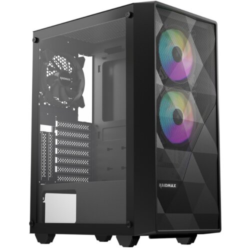 Raidmax kućište meshian X902 black argb, 3x argb fan/Window/X902TBF Cene