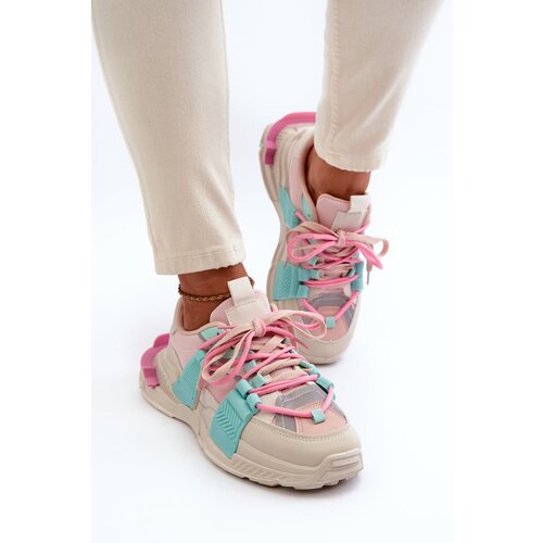 Kesi Women&amp;#039;s Fashionable Lace-Up Sports Shoes Pink-Mint Chillout! Slike