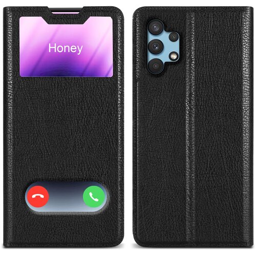 Cadorabo Ohi&scaron;je, združljiv s Samsungom v kometu Black - Za&scaron;čitni pokrov z magnetnim zapiranjem, stoječo funkcijo in dvema gledanjem oken, (20694008) Cene