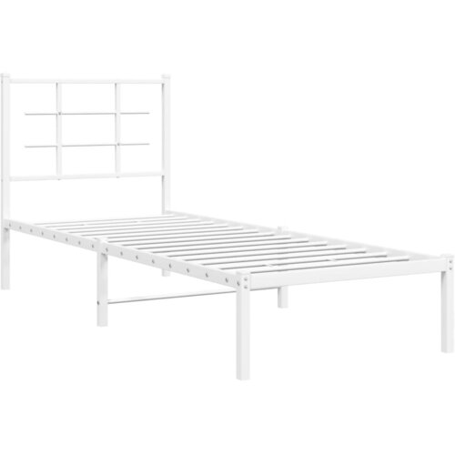 vidaXL Metalni okvir za krevet s uzglavljem bijeli 80x200 cm Cijene