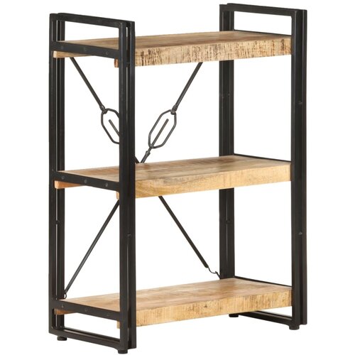Furnova Knjižna omara 3-nadstropna 60x30x80 cm trden mangov les, (21933615) Cene