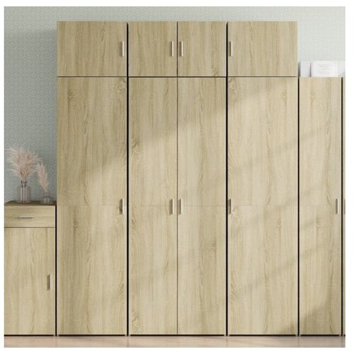 vidaXL Visoka komoda boja hrasta 70x42 5x185 cm od konstruiranog drva Cijene