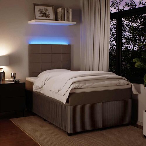 Box spring krevet s madracem svjetlosivi 120x200 cm bar&amp;scaron;unasti Slike