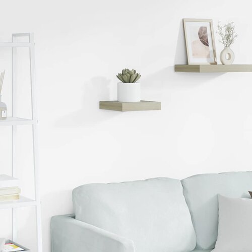  Plutajuća zidna polica boja hrasta 23 x 23,5 x 3,8 cm MDF Slike