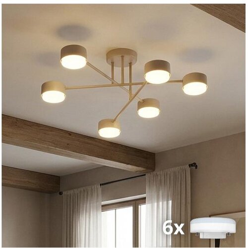 Brilagi LED RGB prigu&amp;scaron;iva plafonski luster MONO 6xGX53/14W/230V Wi-Fi Tuya crna Slike