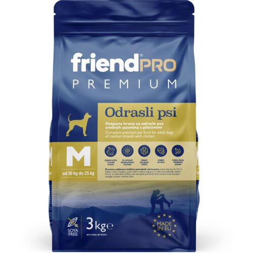 Friend Suha Hrana Za Odrasle Pse Pro Premium, M, 3 Kg Cijene