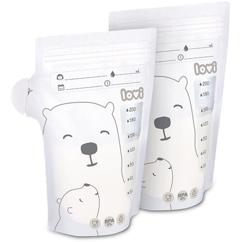 Lovi Buddy Bear vrečka za shranjevanje materinega mleka 25x200 ml Slike