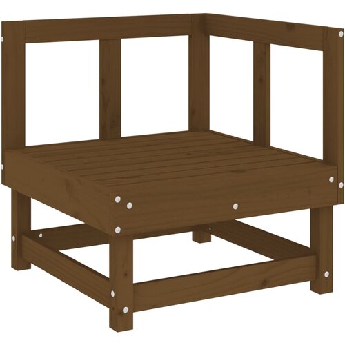  Kutna vrtna sofa smeđa boja meda od masivne borovine Slike