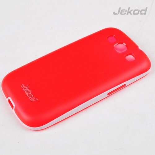 Jekod silikonski ovitek samsung galaxy S3 i9300 tpu/t prozorno rdeč z okvirjem + zaščitna folija Cene