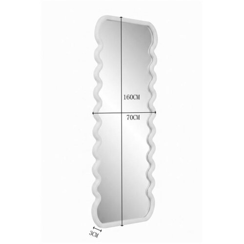 MID.YOU STENSKO OGLEDALO, 70/160/3 cm steklo, leseni material Slike