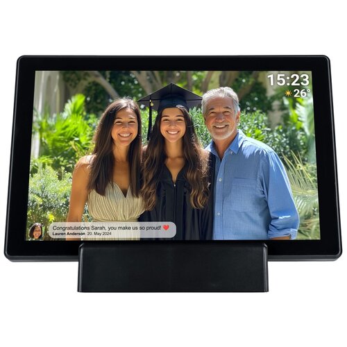 Denver PFF-1070B digital photo frame Black 25.6 cm (10.1) Touchscreen Wi-Fi Slike