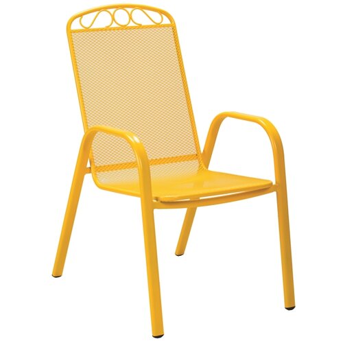 baštenska stolica melfi sa naslonom za ruke žuta 051123-609225 Slike