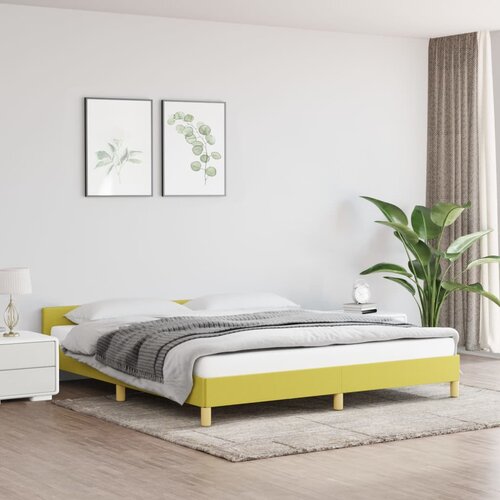 vidaXL Posteljni okvir z vzglavjem zelen 180x200 cm blago Cene