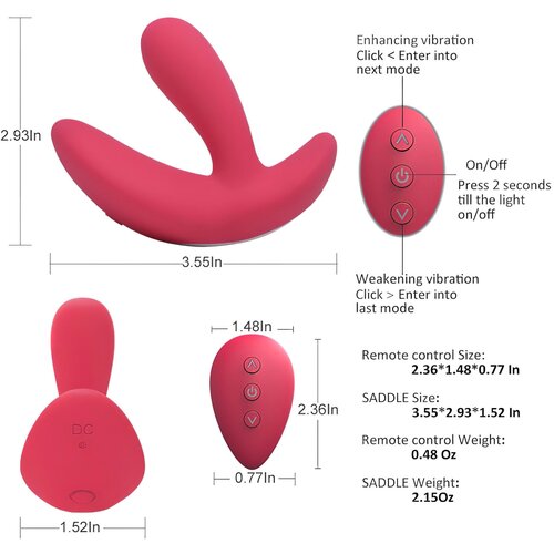Cotoxo Saddle - punjivi vibrator za prostatu na daljinsko upravljanje (crveni) Cijene